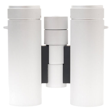 Leica Ultravid 8x32 Zagato binoculars, front view showing focus wheel and hinge