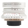 Voigtlander 25mm f4 Snapshot Skopar front view with aperture and focus scales