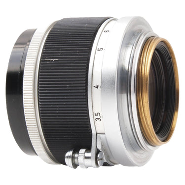 Canon 50mm f1.8 rear side view showing brass screw mount threads