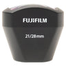 Fujifilm VF-X21 optical viewfinder front view with FUJIFILM logo and 21/28mm marking