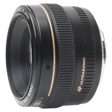 Canon EF 50mm f1.4 lens opposite side view showing Ultrasonic marking