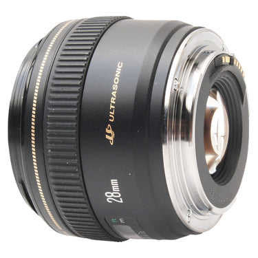 Canon EF 28mm f1.8 USM rear mount and contacts showing serial number