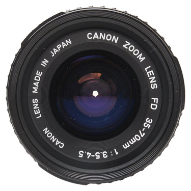 Canon FD 35-70mm f3.5-4.5 front element and engraved name ring