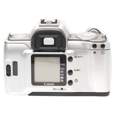 Canon EOS Rebel Ti rear view showing viewfinder, LCD panel, and control buttons