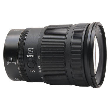 Nikon Z 24-120mm f4 S side view showing S line badge and zoom ring