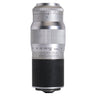 Leica Hektor 13.5cm f4.5 lens standing upright showing aperture scale and focusing barrel