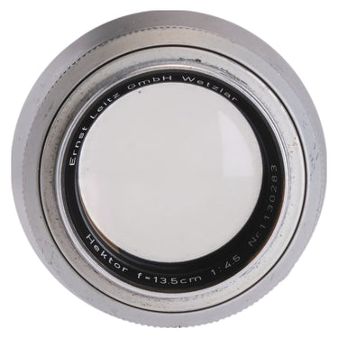 Leica Hektor 13.5cm f4.5 front element straight-on with engraved ring