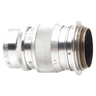 Chiyoko Tele Rokkor 11cm f5.6 side view with rear screw mount threads