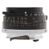 Leica 35mm f1.4 Summilux side view showing aperture and distance scales
