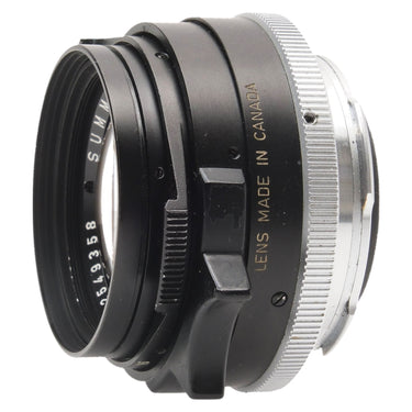 Leica Summilux side view with Lens Made in Canada engraving and mount
