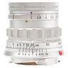 Leica 5cm f2 Summicron aperture scale and focusing rings, side view