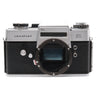 Leica Leicaflex SL silver front view with bare lens mount and mirror box