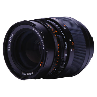Hasselblad CF 150mm Sonnar front glass and depth of field scale, opposite angle