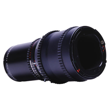 Hasselblad 250mm Sonnar side view with rear bayonet mount exposed