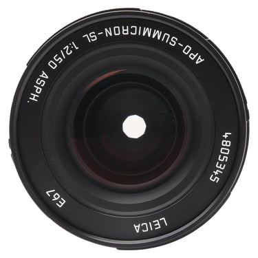 Leica APO-Summicron-SL 50mm f2 front element with engraved model name and serial 4805345