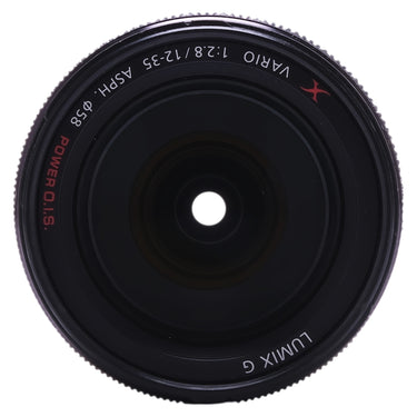 Panasonic Lumix G 12-35mm f2.8 front element straight-on