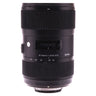 Sigma 18-35mm f1.8 DC Art side view showing focal length scale, distance window, and Nikon F mount