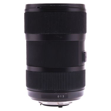 Sigma 18-35mm f1.8 DC Art opposite side view with 013 marking and hood mounted