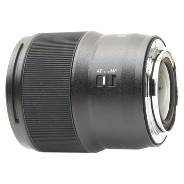 Panasonic Lumix S 50mm f1.8 side view with AF MF switch and L mount contacts