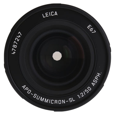 Leica APO-Summicron-SL 50mm f2 straight-on front element view