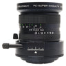 Schneider PC-Super-Angulon 28mm f2.8 side view with shift knob and aperture scale