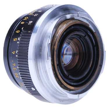 Leica Summicron 35mm f2 rear element and M mount showing brass wear