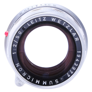 Leica 50mm f2 Summicron Rigid front name ring with serial number 1943977