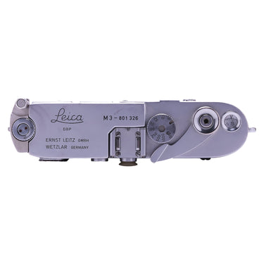 Leica M3 DS top plate engraved Leica M3-801326 with shutter speed dial and frame counter