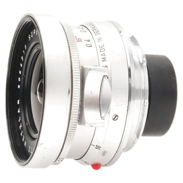 Leica 21mm Super-Angulon opposite side showing Made in Germany engraving and mount