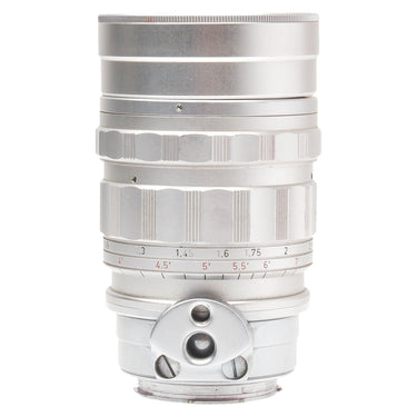 Leica 90mm f2 Summicron distance scale and mounting foot viewed from below