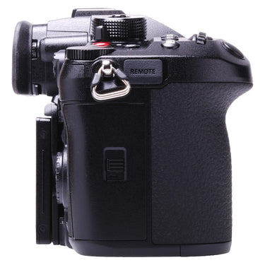 Panasonic Lumix GH6 right side with remote port and card door