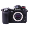 Panasonic Lumix DC-G9 front view with bare Micro Four Thirds mount and sensor exposed