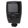 Westcott FJ-X3m flash trigger front view showing LCD screen, control dial, and side buttons