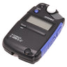 Sekonic Flashmate L-308X-U light meter front view showing LCD display, mode and power buttons, and ISO control