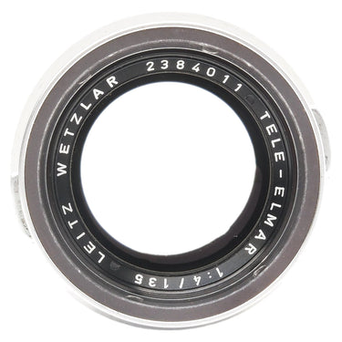 Leica Tele-Elmar front view showing serial number 2384011 and Leitz Wetzlar engraving