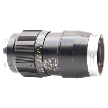 Leica Tele-Elmar side view with focus ring, distance scale and mount