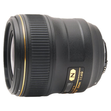 Nikon AF-S 35mm f1.4G side view showing gold ring and gold N badge