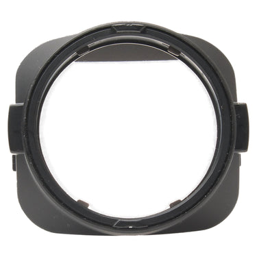 Leica 12526 lens hood rear view showing the bayonet mount ring and clips