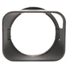 Leica 12589 lens hood, front view showing rectangular opening and bayonet mount ring