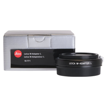 Leica M-Adapter L with original silver box and mounted front and rear caps