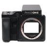 Phase One XF front view with bare lens mount and prism finder