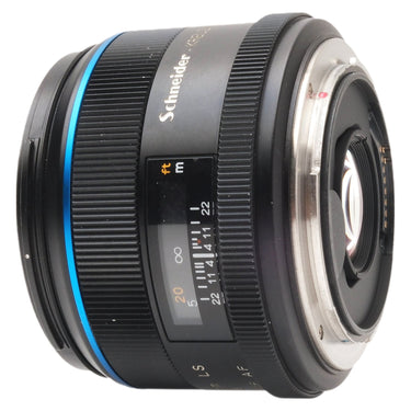 Phase One 80mm f2.8 lens angled view showing rear mount and electronic contacts