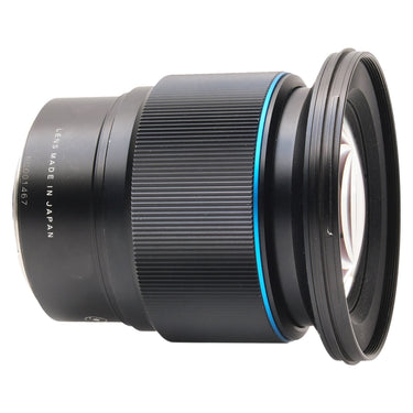Phase One XF 35mm f3.5 Blue Ring lens side view with serial RC001467 and Made in Japan engraving