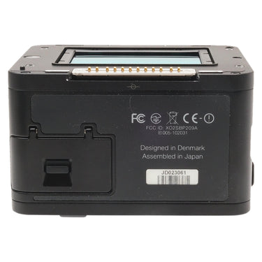 Phase One IQ4 digital back bottom showing FCC marks and serial JD023061