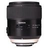 Tamron SP 45mm f1.8 Di VC USD side view showing distance window and model markings