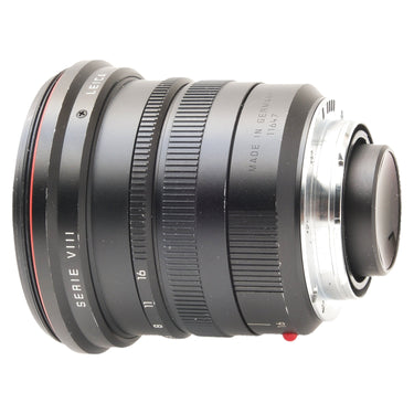 Leica 21mm f1.4 Summilux-M ASPH mount side showing Made in Germany and 11647 with rear cap