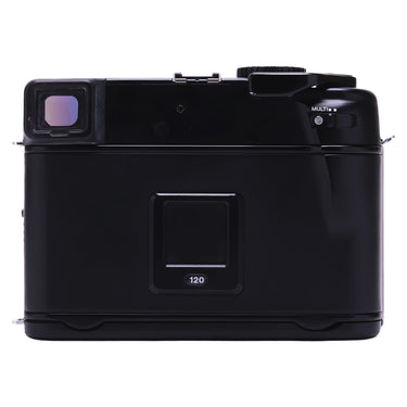 Mamiya 7II rear view with viewfinder and 120 film window