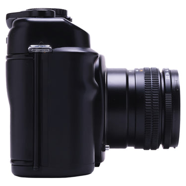 Mamiya 7II left side view with 80mm lens