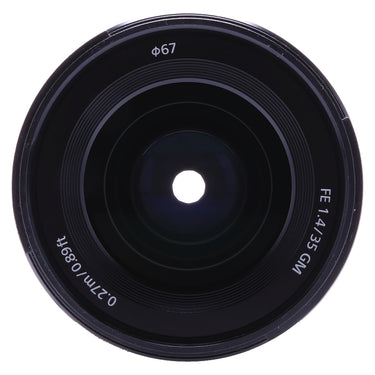 Sony FE 35mm f1.4 GM front element and 67mm filter thread