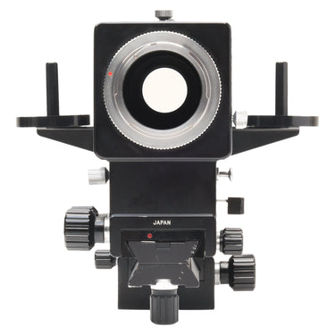 Contax Auto Bellows front standard showing lens mount ring and glass element